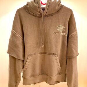 Bershka Men's Tan Hoodie with Logo